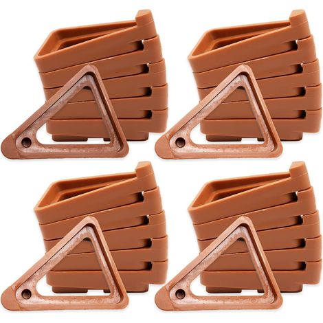 Lot de 24 supports de pots invisibles triangulaires pour plantes, adaptés à la terre cuite, pour petits et grands pots d'intérieur et d'extérieur.