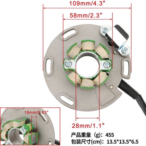 RM125 86-88 RM250 86-95 32101-01B30 32101-01B31 Motorrad-Statorspule (1/4)