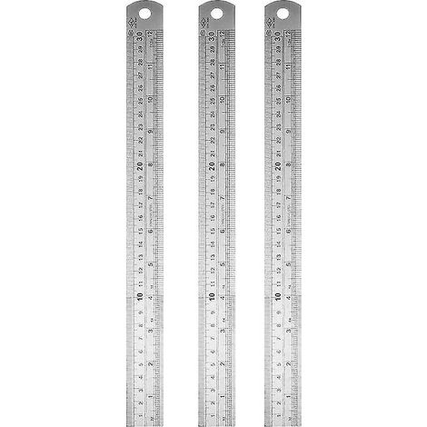 3 règles en acier inoxydable (1/3)