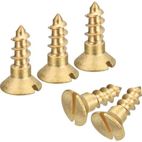100pcs Laiton Bois Vis M4 x 10mm pour Travail Bois Meubles (1/5)