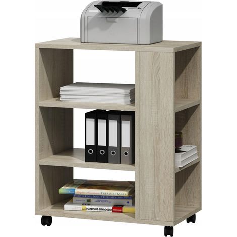 Mobiletto porta stampante multifunzionale su ruote Sonoma