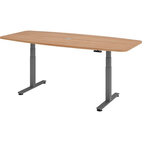 bümö Konferenztisch elektrisch XDSM22   Nussbaum Graphit (1/5)