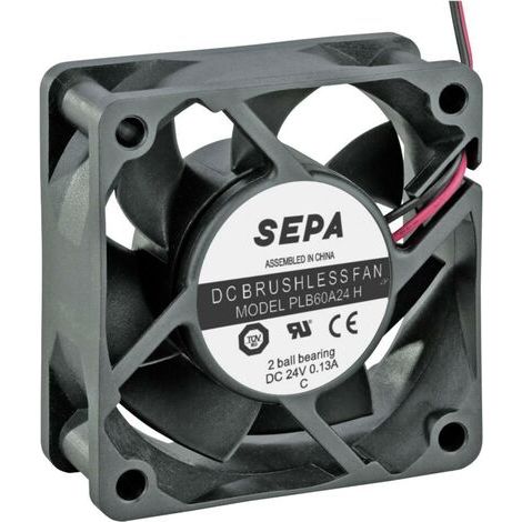 SEPA PLB60A24SE16A Ventilateur axial 24 V/DC 36.7 m³/h (L x l x H) 60 x 60 x 25 mm (1/2)