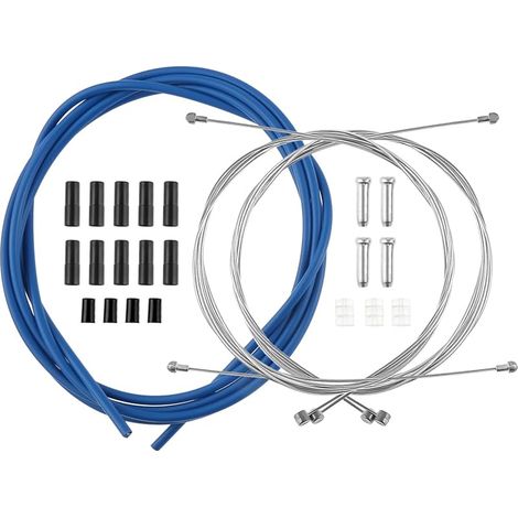 Câble de Frein de Vélo Kit de Câble de Changement de Vélo Universel avec Bornes de VTT et Beignets, Vélos de Route, Vélos Pliants, VTT, Bleu (1/5)