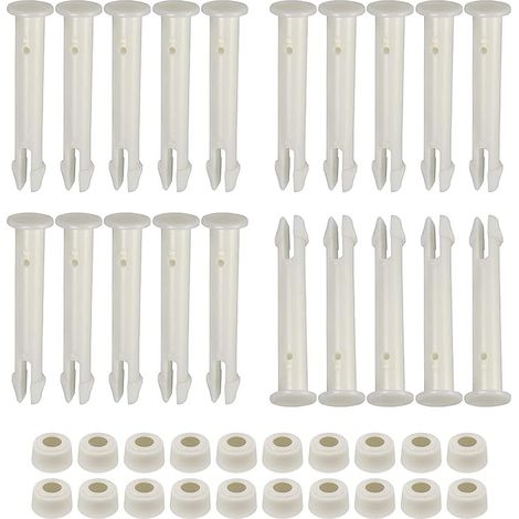 Lot de 20 goupilles de Joint de Piscine en Plastique et Joints en Caoutchouc pour piscines Hors Sol Intex de 33 à 61 cm Cadre métallique Rond et rectangulaire