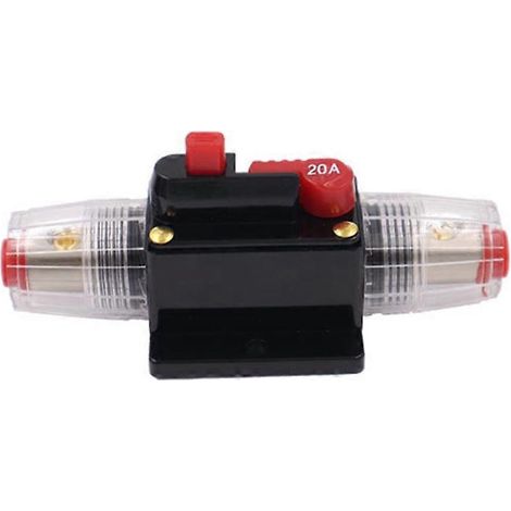 Interrupteur de disjoncteur automatique pour amplificateur stéréo, porte-fusible de remplacement 20A (1/5)