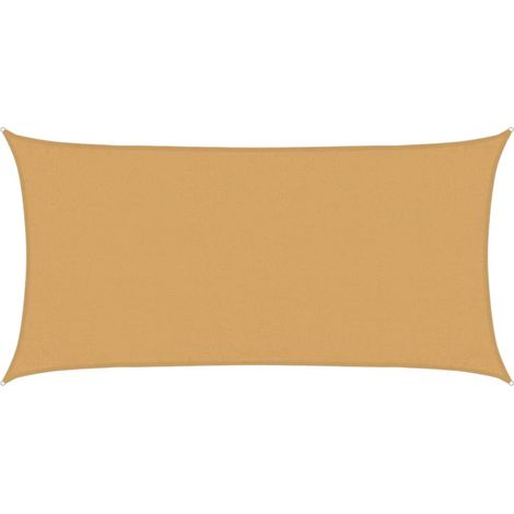 vidaXL Sunshade Sail 160 g/m² Rectangular Sand 3x6 m HDPE