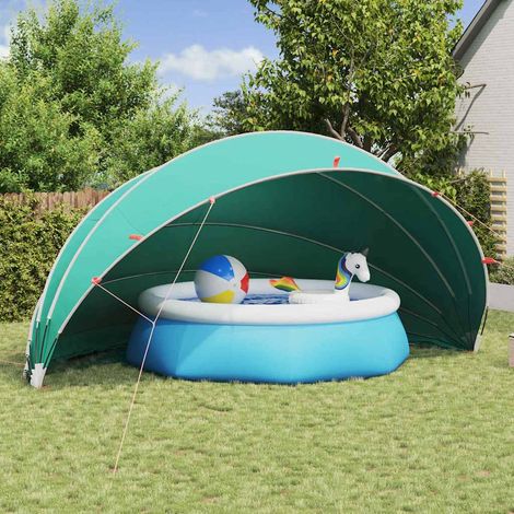 Pool Dome 592 x 590 x 275 cm 185T polyester with PU coating vidaXL