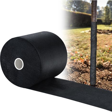 Ruban Protecteur Tronc d'Arbre Noir – Largeur 10cm, Longueur 80m – Isolation Thermique Anti-Congélation (Manchon Non-Tissé pour Plantes)