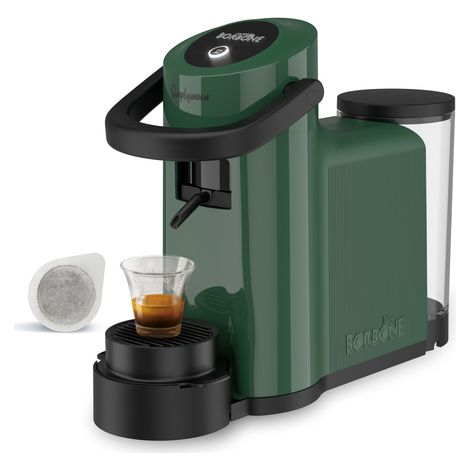 Caffè Borbone Simplymoon Macchina da Caffè a Cialde ESE 44mm – Multifunzione per Espresso, Infusi e Bevande Calde, Pressione 15 bar, Serbatoio 0.9L - Verde