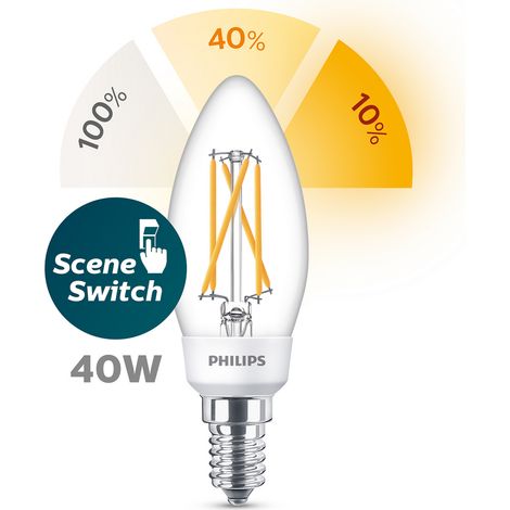 Philips LEDclassic SceneSwitch 40W E14 B35, War (1/5)
