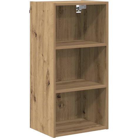 Armadio pensile moderno spazio di archiviazione 40 x 29,5 x 80 cm in legno multistrato rovere artigianale 020053488