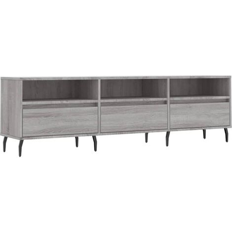 Mobile TV multimediale scaffale per televisione televisione buffet sala da pranzo soggiorno camera da letto sonoma 150 x 30 x 44,5 cm derivati del legno grigio 020028393