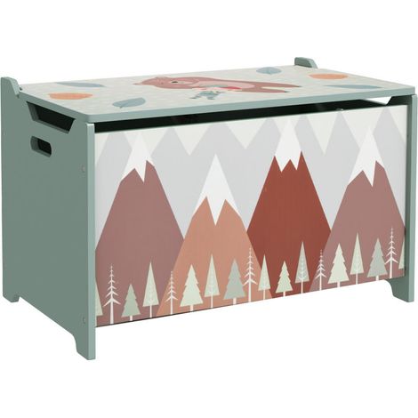 Coffre à Jouet Enfant Bac à Jouet Motif Forêt 60 x 37 x 39 cm Vert
Couvercle Rabattable, Coffre de Rangement, Coins Arrondis, Poignée Latérale, pour Filles et Garçons (1/5)