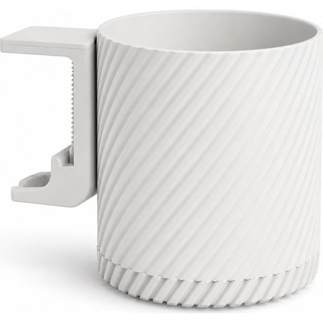 Maceta blanca colgante con escurridor para plantas, para colocar sobre una mesa.