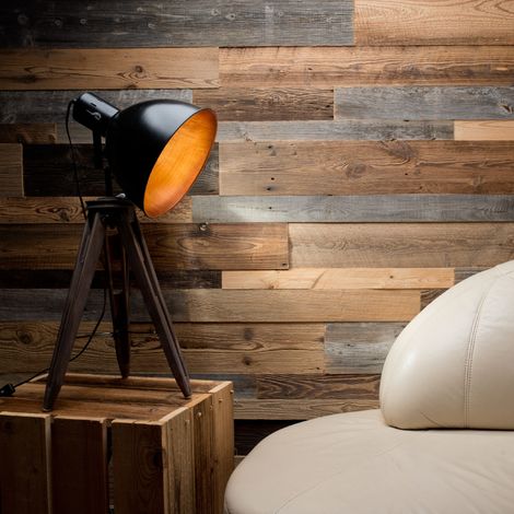 Parement Mural 3D en Bois Recyclé - 0,8m² Pack (1/5)