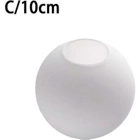 Abat-jour globe en verre blanc mat - 10 cm (1/5)