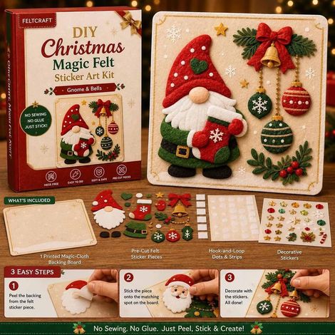 Kit de bricolage pour une adorable décoration de Noël - Homme champignon -