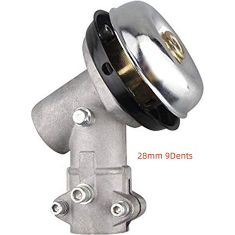 Accesorios para cortacésped, desbrozadora, cabezal de engranajes de 9 dientes, caja de engranajes, diámetro de la caja de engranajes 28 mm (1/3)