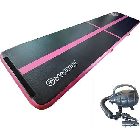 Piste acrobatique Airtrack MASTER 400 x 100 x 10 cm - Noir et Rose (1/4)