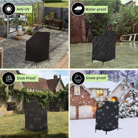Housse de chaise de jardin - Imperméable - Tissu Oxford - Résistante aux UV - Facile à nettoyer (1/5)