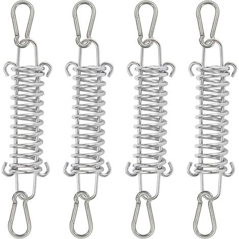 4-teilige Spannfeder mit Doppelhaken, Spannfeder für Sonnensegel mit 8 Karabinerhaken für Planen, Zelte, Metallzäune, Sonnensegel, Markisen (1/5)