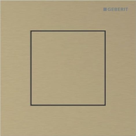 Geberit Betätigungsplatte Typ 40 für Urinalsteuerung, eckig, 125x125x2mm, Messing gebürstet, Easy to Clean, 246119QF1 (1/5)