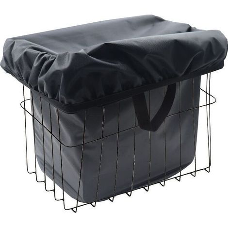 Funda para muebles de jardín: funda negra para cesta de bicicleta, protección contra la nieve, impermeable, a prueba de polvo, ligera, reflectante, forro para cesta de bicicleta. (1/5)