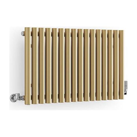 Scaldasalviette acqua calda dorato di  500mm  di  altezza e 865mm  di  larghezza - 591 Watt - ROL500/865ROSXBRA