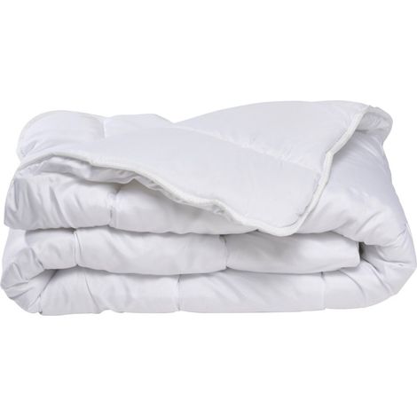 Couette tempérée enfant 90x190cm – Garnissage 300 g/m² pour chaleur optimale – Enveloppe douce 100% polyester – Lavable en machine à 40° – Bleu Calin (1/2)