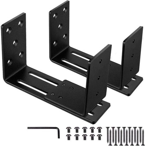 Set di 2 staffe di sicurezza a U regolabili, adatte per serrature rinforzate, porte a battente interne ed esterne.