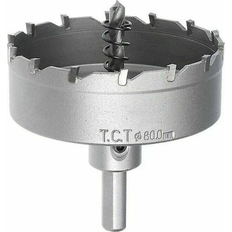 Metallbohrer für Bohrmaschinen, Wolframkarbid-Lochsägeblatt, Schnittdurchmesser 80 mm, für Edelstahlbleche von 0,5 mm bis 3 mm Dicke (5 mm). (1/5)