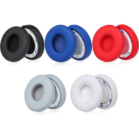 Lot de 2 coussinets de rechange blancs pour casque sans fil supra-auriculaire Beats Solo 2/3