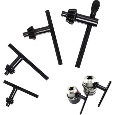 pièces Clé de Mandrin de Rechange, Clé de Mandrin Électrique, 10mm/ 13mm/ 16mm/ 20mm, Clé Universelle pour Perceuse à Mandrin, pour Perceuse à Percussion Outil de Serrage de Perceuse (1/5)