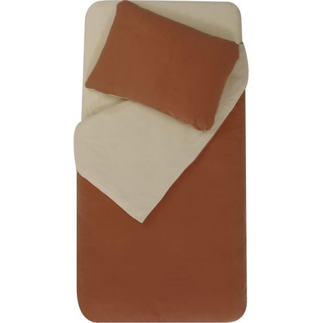 Parure de couette bicolore pour enfant Rouge 75x120 cm