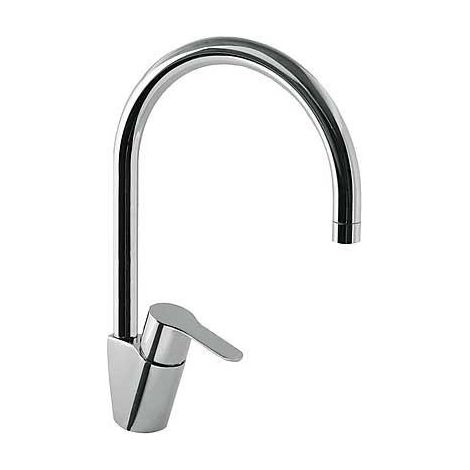 GRIFO MONOMANDO PARA COCINA CON LATIGUILLOS DE ALIMENTACIÓN