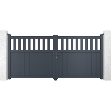 Puerta batiente de aluminio 3m SANTIS 300 x 140 cm