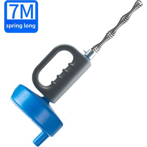 Déboucheur manuel de toilettes, déboucheur de canalisations, outil de nettoyage des siphons de sol pour toilettes domestiques (drageuse 7 m) (1/5)