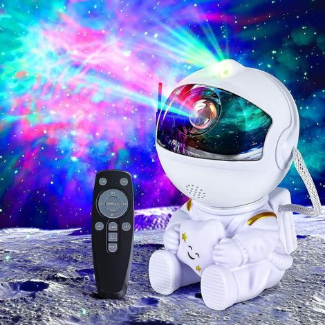 Sternenprojektor „Galaxie-Astronaut“ mit 6 Modi und ferngesteuerter Rotation für die Schlafzimmerdecke (1/5)