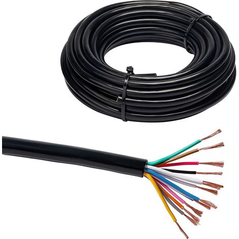 10M 13x0,5mm² Véhicule Câble Rond, 12V 24V Câble de Remorque 13 Fils, Pour Caravane Camion Camping - Car Remorque (1/4)