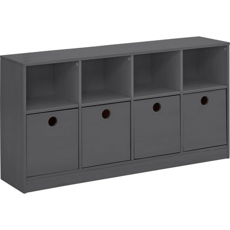 Alpi-Bibliothèque 4 Tiroirs Gris
