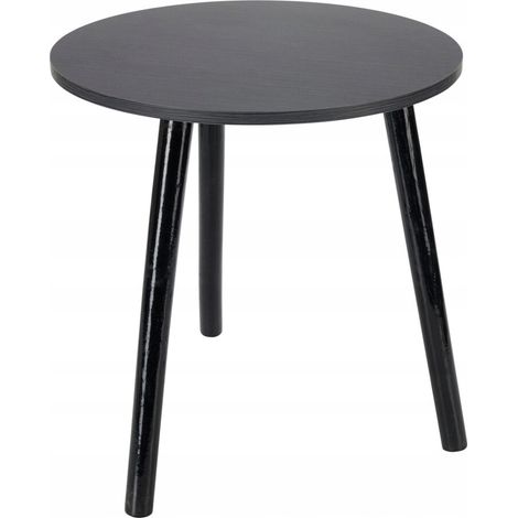 Mesa de centro taburete MDF negro 40x41cm ZUZU 1 ud.
