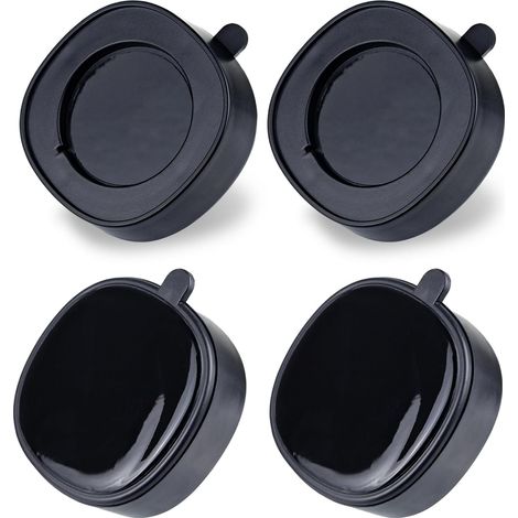 Anti-Vibration Washing Machine Foot Black, 4 Pieces Non-Slip Anti-Vibration Pads with Large Suction Cup for Washing Machine, Tumble Dryer and Refrigerator (1/5)
