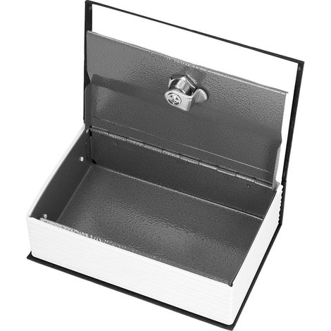 Coffre-fort décoratif en forme de livre, idéal pour ranger de l'argent dans une chambre, un salon ou un bureau (noir) (1/5)