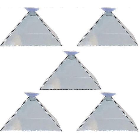 Support universel en 5 pièces pour projecteur pyramidal holographique 3D pour smartphones, affichage interactif d'image rotative, taille du projecteur 25-26 pouces. (1/4)