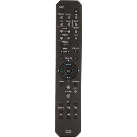 Télécommande de remplacement pour récepteur audio/vidéo, résistante à l\'abrasion, pour récepteur AV (RS202/RS202BL) (1/4)