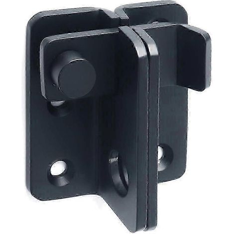 Serrure pour porte coulissante, cadenas, verrou, pêne dormant, crochet antivol, acier inoxydable noir mat, EMS3005-B (1/5)