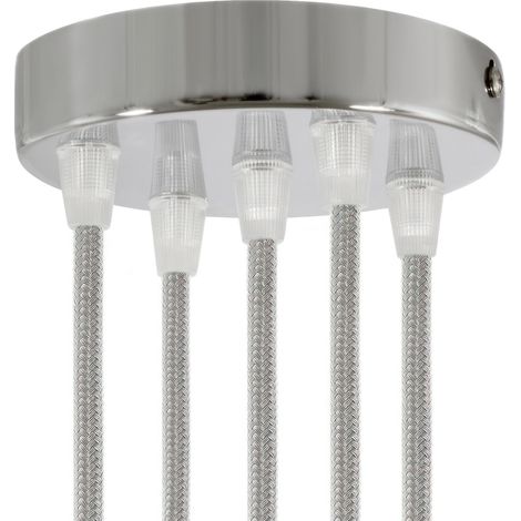 Kit rosone cilindrico in metallo a 5 fori