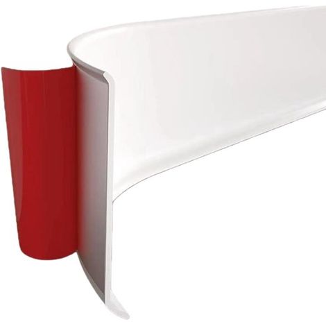 Flexible, selbstklebende Sockelleiste, weich, L: 3 m, B: 10 cm, PVC, feuchtigkeitsbeständige Eckleiste, Wand, wasserdicht, Fliesen, Wände, Spiegel, Decken & Böden, Weiß (1/5)