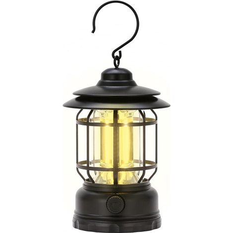 Lampe de camping - Lampe de tente LED professionnelle et réglable - Lampe de camping portable - Éclairage de tente - Étanche IPX4 - Lumière puissante - Rechargeable - Idéale pour le camping, la pêche, (1/5)